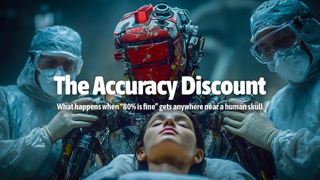 The Accuracy Discount - What happens when “80% is fine” gets anywhere near a human skull