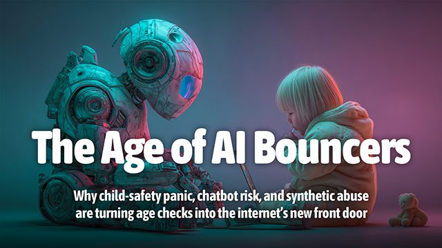 The Age of AI Bouncers - Why child-safety panic, chatbot risk, and synthetic abuse are turning age checks into the internet’s new front door