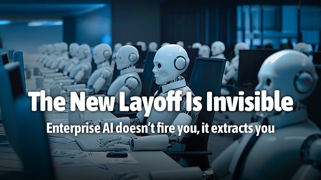 The New Layoff Is Invisible - Enterprise AI doesn’t fire you, it extracts you
