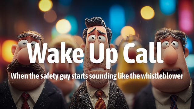 Wake Up Call - When The Safety Guy Starts Sounding Like The Whistleblower