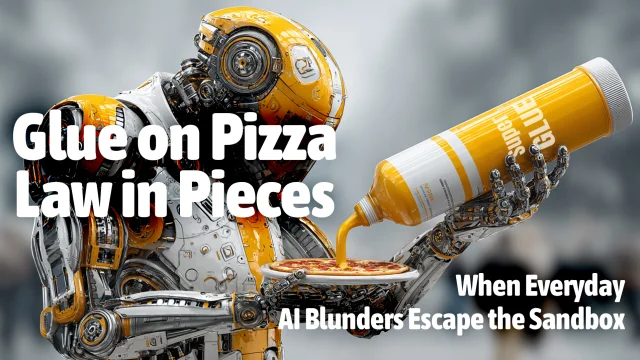 Glue on Pizza Law in Pieces