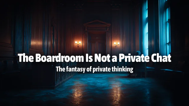 The Boardroom Is Not A Private Chat